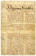 Franklin's Last Will, July 17, 1788; [and] Codicil.