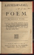 Title Page for Batchelor's Hall; A Poem.