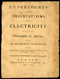 Franklin's Experiments and Observations on Electricity (London, 1751), Title Page.