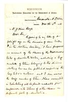 R. H. (Robert Hamilton) Mathews to J [sic] Minis Hays, 1898 March 5