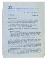 UNESCO - Correspondence, Folder 3, 1952