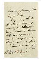 Henry T. De La Beche to John Stevens Henslow, 1852 January 7