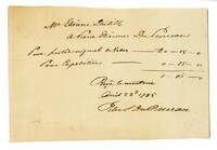 Peter Stephen Du Ponceau Receipt to Etienne Dutilh, 1785 April 23