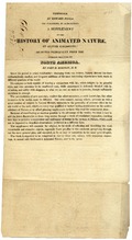 Proposals, by Edward Poole, for publishing, by subscription, a supplement to the "History of animated nature, by Oliver Goldsmith." Animals peculiar to North America, by John D. Godman, M.D.