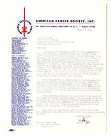 American Cancer Society, Inc. - Correspondence, Folder 2, 1960-1971