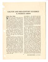 Galton and Mid-Century Eugenics, April 1956