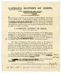 Latham's History of birds, with etchings by the author, accurately coloured. ...A complete history of birds, down to the present time