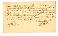 Voigt, Henry. Receipt to Thomas Voigt., 1839 July 26