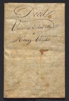 Eckert, Valentine. Deed to Henry Voigt., 1778 May 12