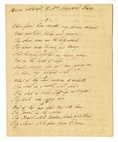 Robert Hare. Verses addressed to Margaret Willing Hare, 1804 January 15