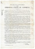 Publications of the Geological Survey of California. The publications of the Geological Survey of California issued up to this date, or nearly ready, are as follows...