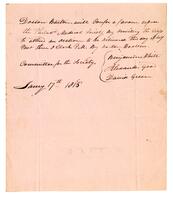 Committee for the Philadelphia Medical Society to Benjamin Smith Barton, 1815 January 17