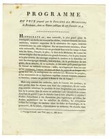 Programme du prix propose par la Societe de Medecine de Bordeaux, dans sa Seance publique du 27 fructidor an 9.