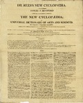 Dr. Rees's New cyclopedia. Samuel F. Bradford is preparing to publish by subscription the New cyclopedia; or, Universal dictionary of arts and sciences, in twenty volumes quarto