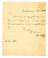 Fox, Sam[uel] M. to James Potter, 1801 June 30