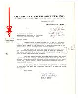 American Cancer Society, Inc. - Correspondence, Folder 3, 1972-1980