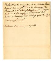 Gentlemen of Constitutional Convention at the Indian Queen to Benjamin Franklin, 1787 June 27