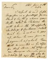 Hughes, Hugh to David Wolfe, 1782 June 5