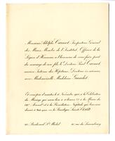 Adolphe Carnot - Correspondence, 1900 November 6