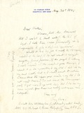 Edel, Mrs. Bertha C. (Mrs. Leon): From Boas. 1941 Aug. 30