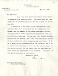 Hadley, Arthur T.: To Boas. 1905 May 6