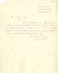 Hunt, George: To Bryan, Ruth W.. 1931 Sept. 12