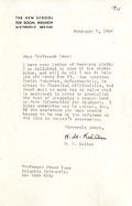 Kallen, Horace M.: To Boas. 1934 Feb. 7