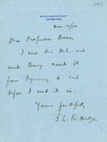 Kittridge, George L.: To Boas. 1912 Nov. 4