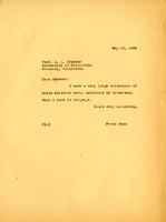 Kroeber, Alfred L.: From Boas. 1933 May 22