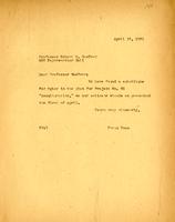 MacIver, Robert M.: From Boas. 1931 Apr. 13