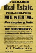 Valuable real estate. Philadelphia Museum. Peremptory sale