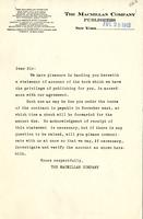 Macmillan Company: To Boas. 1912 July 29