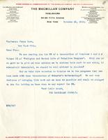 Macmillan Company: To Boas. 1912 Oct. 28