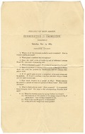 College of New Jersey. Examination in chemistry. (Required.) Saturday, Dec. 19, 1885