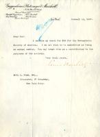 Marshall, Louis: To Emil L. Boas. 1906 Jan. 13