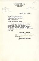 Marshall, Margaret: To Boas. 1934 Apr. 10