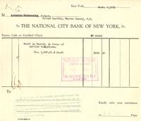 National City Bank: To Boas. 1920 Sept. 9