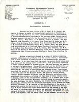 National Research Council: Circular No. 9., "The Vermillion Conference." 1931 Sept.10