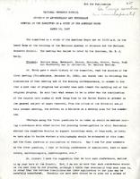 National Research Council - Divison of Anthropology and Psychology: Meeting of the Committee on a Study of the American Negro. 1927 Mar. 19