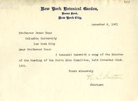 New York Academy of Sciences - Porto Rico Committee: To Boas. 1921 Dec. 5