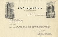 New York Times: To Boas. 1916 Mar. 18