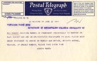 North, Joseph: To Boas. 1941 June 25