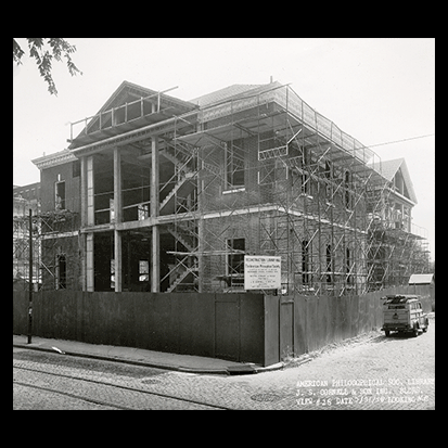 6. Construction of Library Hall, July 31, 1958