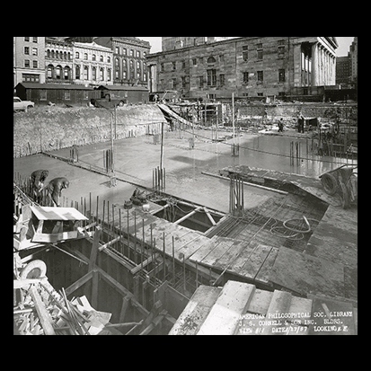 3. Construction of Library Hall, November 27, 1957