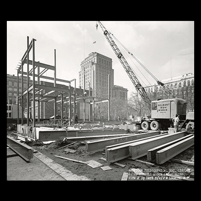 4. Construction of Library Hall, March 5, 1958