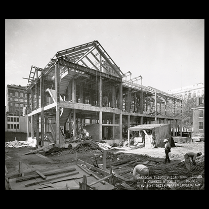 5. Construction of Library Hall - April 30, 1958