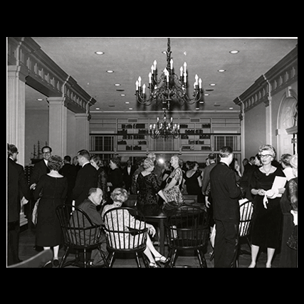 3. All guests were invited to a reception in the Reading Room of Library Hall.