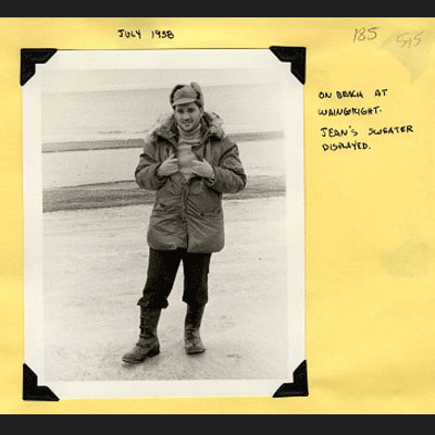 Blumberg on beach at Wainright, Alaska