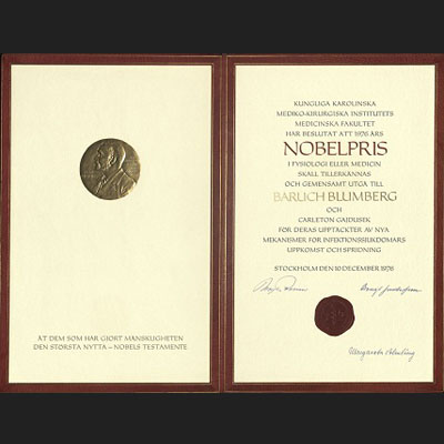 Nobel Prize Certificate