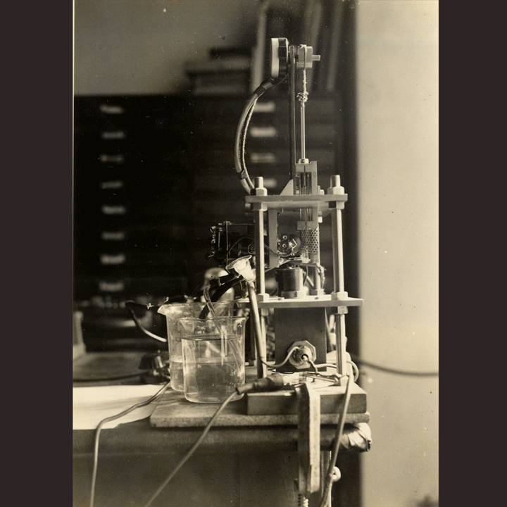 4. The completed stopped-flow apparatus as set up in the Cambridge lab.